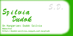 szilvia dudok business card